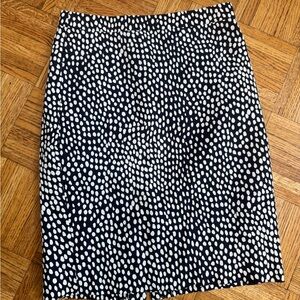 Stylish Navy and White Polka Dot Skirt